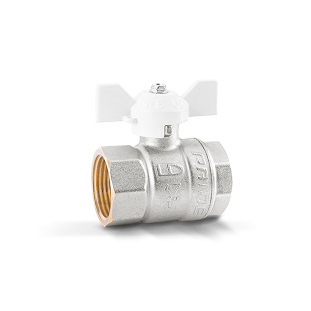 Кран шаровой латунный LD Pride 47.25.B-B.Б (White)
