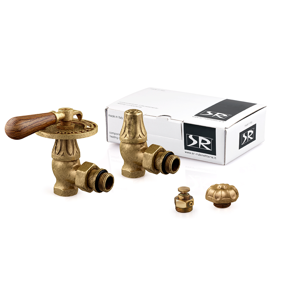 Комплект угловых вентилей SR Rubinetterie серия Belle Epoque 1/2", бронза