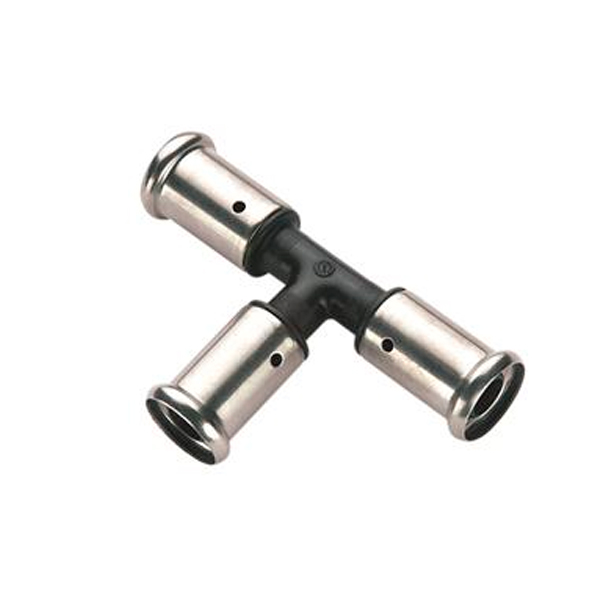 Тройник равнопроходный, ПВДФ пресс, 26x26x26, HENCO