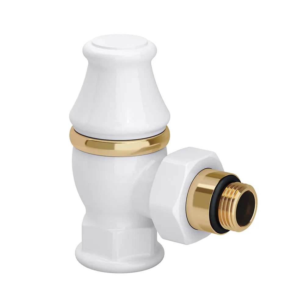 Запорный клапан SR Rubinetterie угловой серия "Liberty" 1/2"х3/4", цвет белый