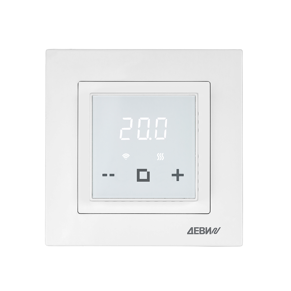 Терморегулятор ДЕВИ Classy c Wi-Fi, с датчиком пола, белый, 16А