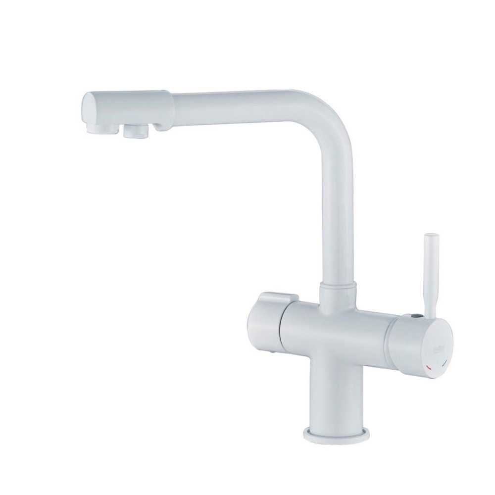 Смеситель для кухни Haiba HB70088-8 с подключением фильтра питьевой воды, белый