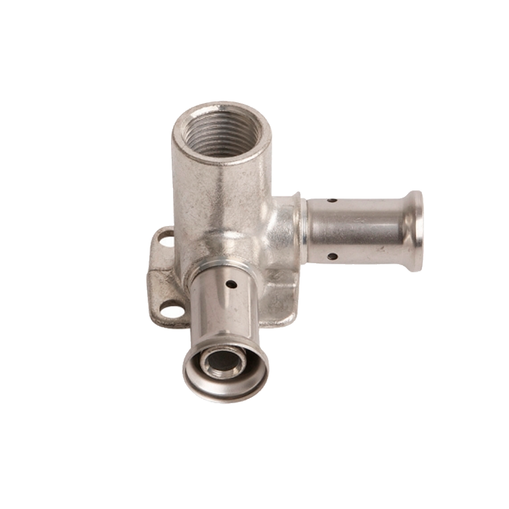 Водорозетка угловая ВР, латунь пресс, 16x1/2"x16 (52 мм), HENCO