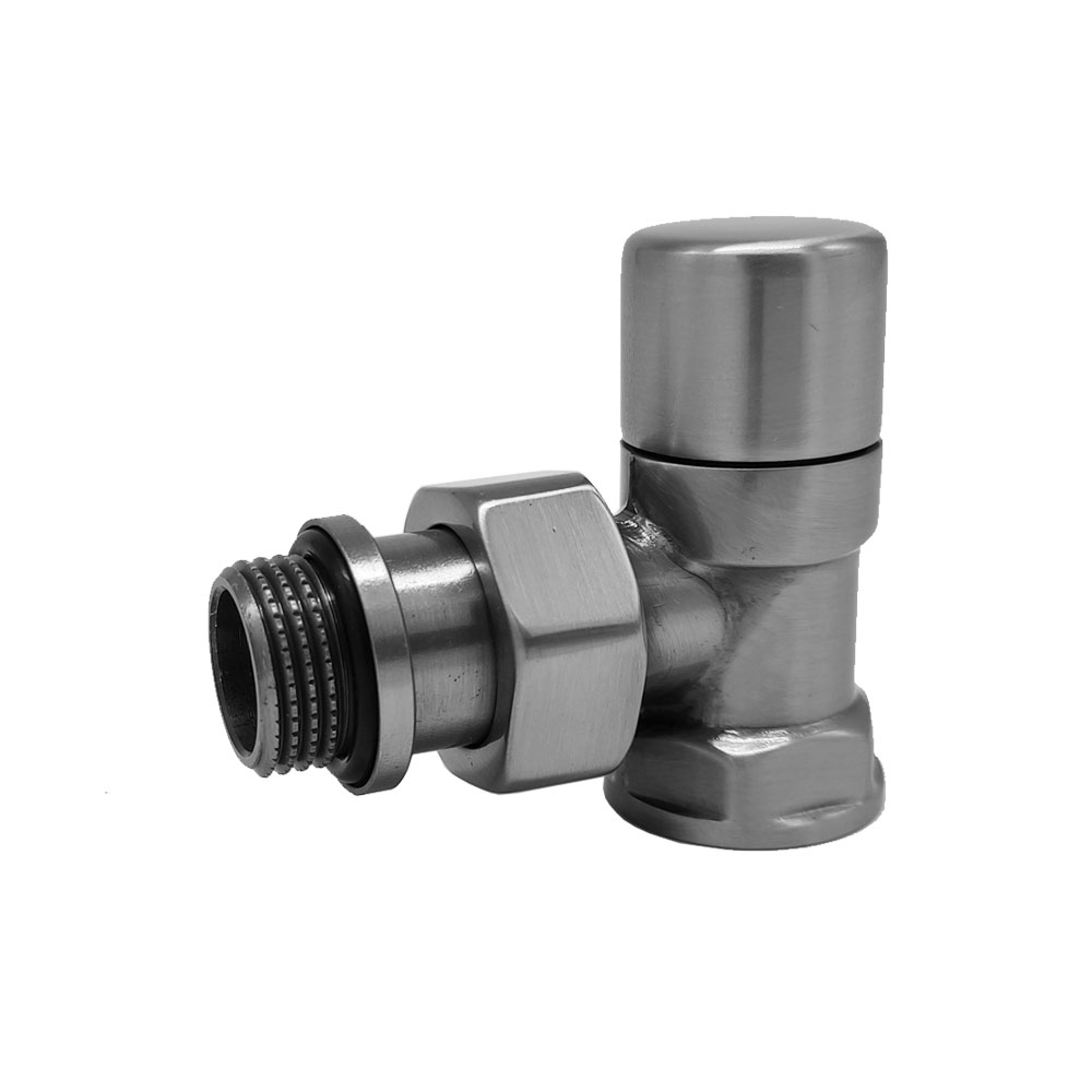 Запорный клапан SR Rubinetterie угловой серия "Ovus" 1/2", цвет серый матовый