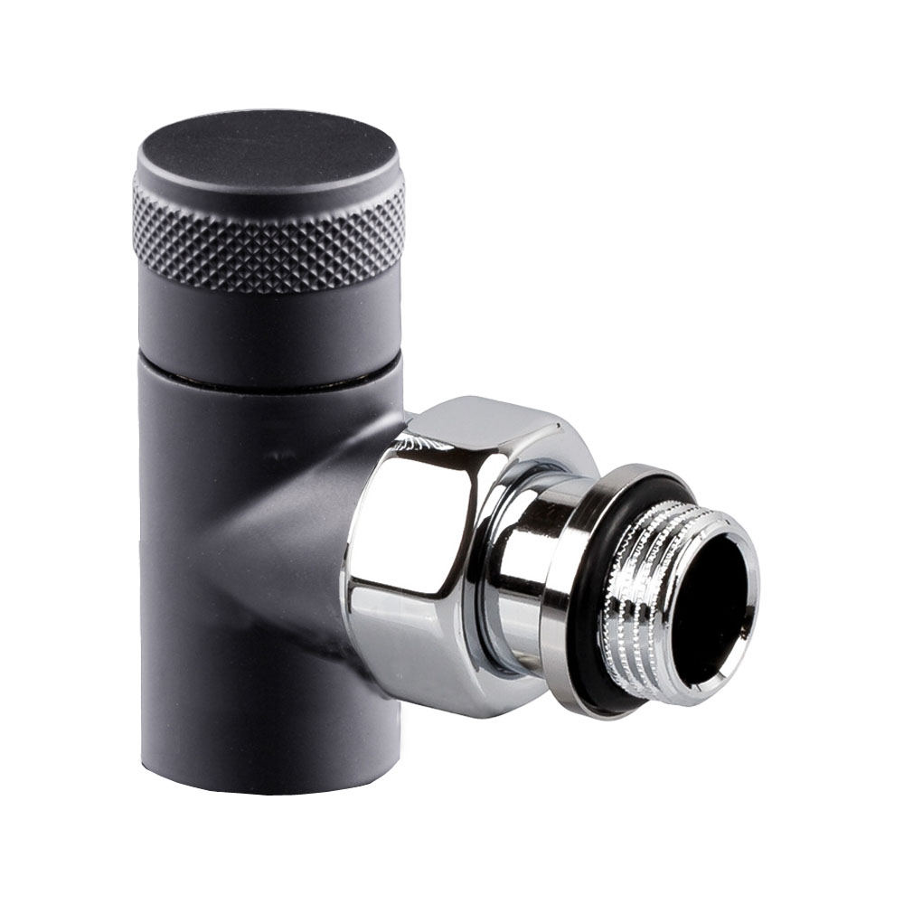 Запорный клапан угловой SR Rubinetterie Tondera 1/2", чёрный матовый