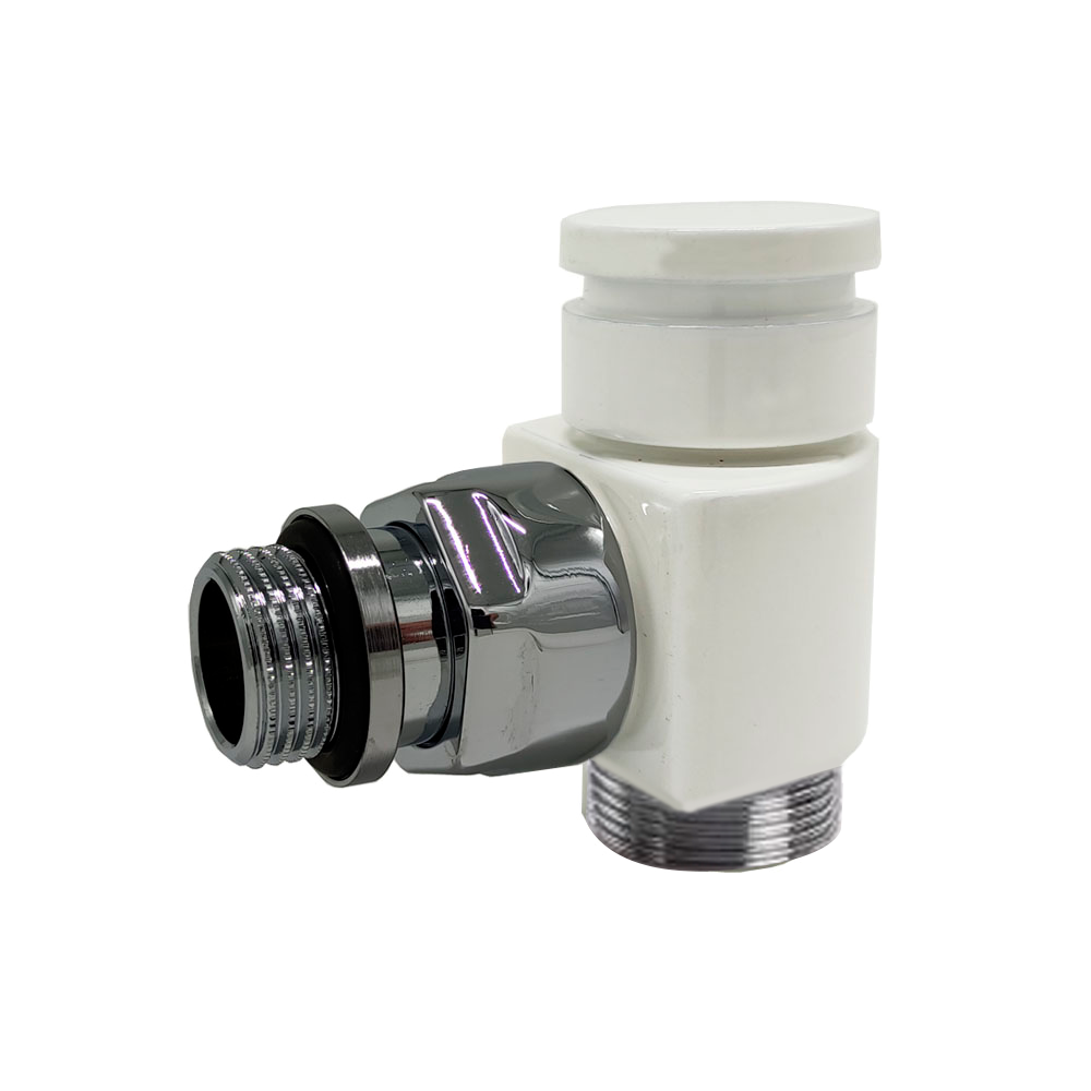 Угловой запорный клапан SR Rubinetterie Prestige & Minimal 1/2" x 24/19, белый